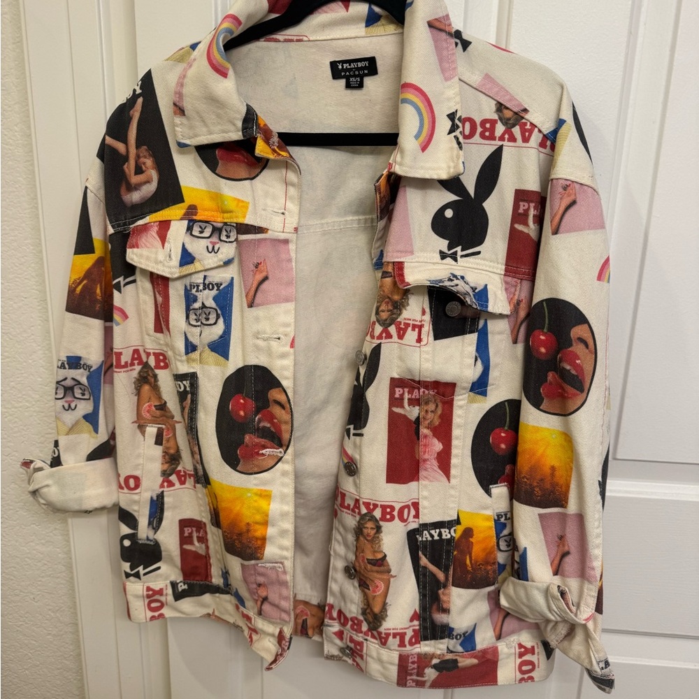 PLAYBOY PacSun oversized denim jacket